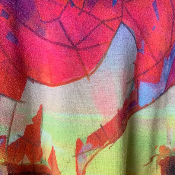 Book of Life Print Tank Top Movie Scene Graphic Lace Asymmetrical Bottom Size XL - Picture 9 of 10